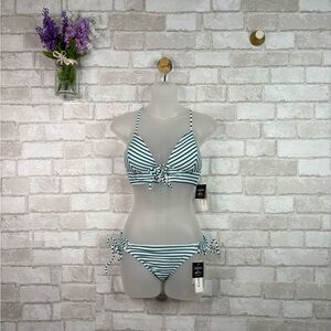 NWT Hula Honey Macy’s Striped Bikini Swimsuit Push Up